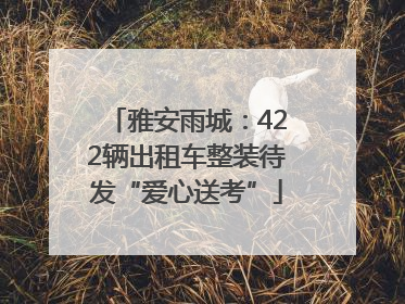 雅安雨城：422辆出租车整装待发“爱心送考”