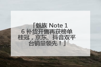 魅族 Note 16 补货开售再获榜单桂冠，京东、抖音双平台销量领先！