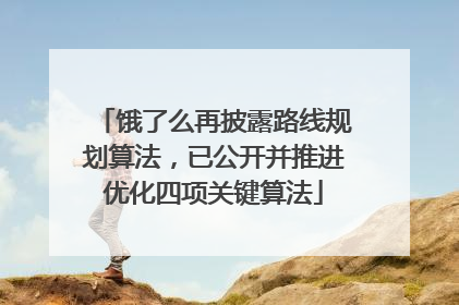 饿了么再披露路线规划算法，已公开并推进优化四项关键算法