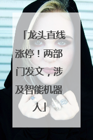 龙头直线涨停！两部门发文，涉及智能机器人
