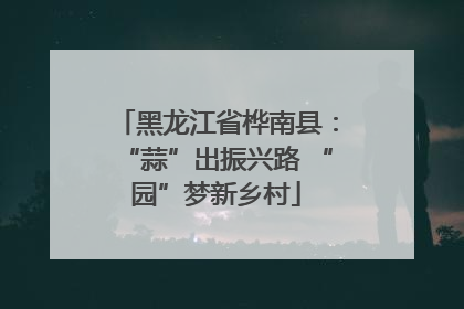 黑龙江省桦南县：“蒜”出振兴路 “园”梦新乡村