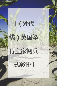 （外代一线）英国举行皇家阅兵式彩排
