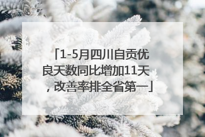 1-5月四川自贡优良天数同比增加11天，改善率排全省第一