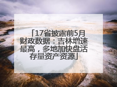 17省披露前5月财政数据：吉林增速最高，多地加快盘活存量资产资源