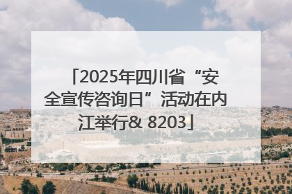 2025年四川省“安全宣传咨询日”活动在内江举行& 8203