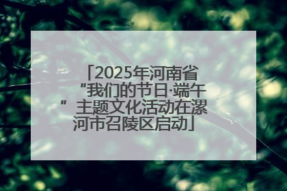 2025年河南省“我们的节日·端午”主题文化活动在漯河市召陵区启动