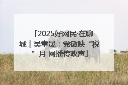 2025好网民·在聊城｜吴聿晟：党徽映“税”月 网播传政声