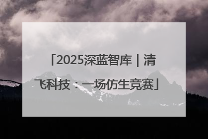 2025深蓝智库｜清飞科技：一场仿生竞赛