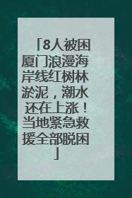 8人被困厦门浪漫海岸线红树林淤泥，潮水还在上涨！当地紧急救援全部脱困