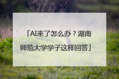 AI来了怎么办？湖南师范大学学子这样回答