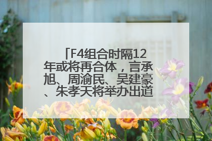 F4组合时隔12年或将再合体，言承旭、周渝民、吴建豪、朱孝天将举办出道25周年演唱会